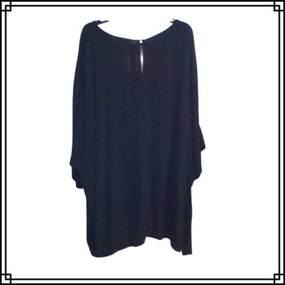Lane Bryant Black Slouchy, Flowy Short Sleeve Top Blouse Size 22/24 - Picture 4 of 7